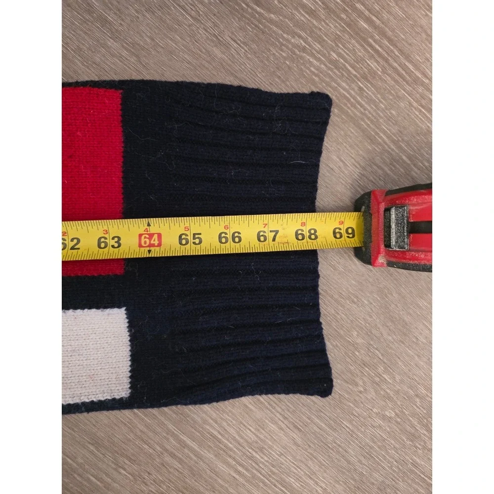 Polo Ralph Lauren Ski 67 Knit Scarf Red White Navy Blue Colorblock‎ Swiss Cross